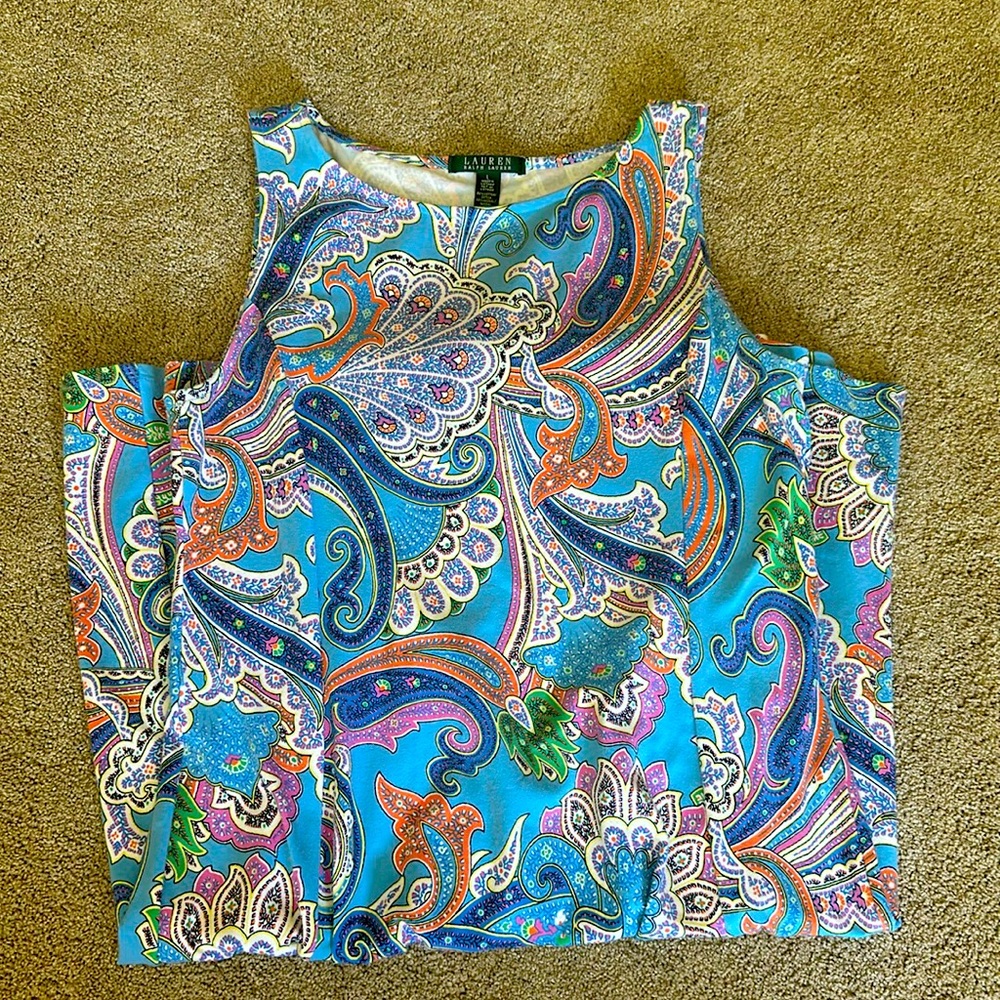 Tank top Ralph Lauren dress with tie belt